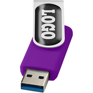 Rotate USB-Stick 3.0 mit Doming, lila, 32GB