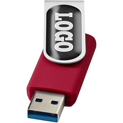 Rotate USB-Stick 3.0 mit Doming, rot, 16GB