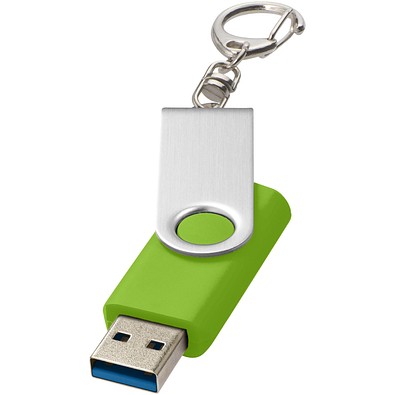 Rotate USB-Stick 3.0 mit Schlüsselanhänger, limone, 64GB