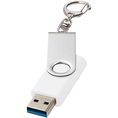 Rotate USB-Stick 3.0 mit Schlüsselanhänger, weiss, 128GB