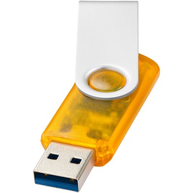 Rotate USB-Stick 3.0 transparent, orange, 128GB