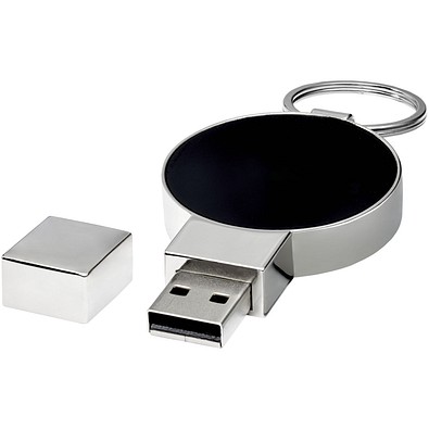 Runder Light Up USB Stick, schwarz, 1GB