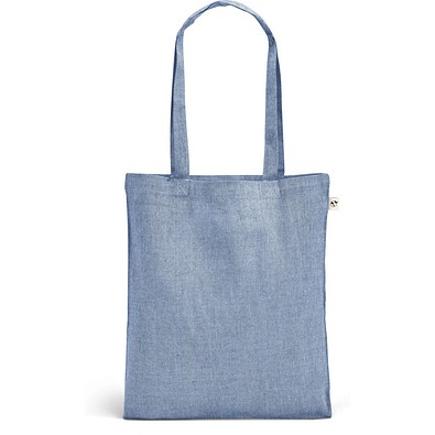 RYNEK. Tragetasche aus recycelter Baumwolle (70%), polyester (30% rPET) (140 g/m²), Blau