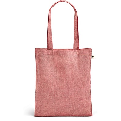 RYNEK. Tragetasche aus recycelter Baumwolle (70%), polyester (30% rPET) (140 g/m²), Rot