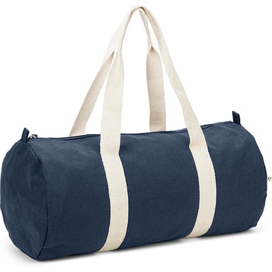 SAINT SPORT. Sporttasche aus recyceltem Baumwolle und recyceltem Polyester (380 g/m²), Blau
