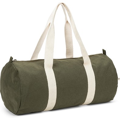 SAINT SPORT. Sporttasche aus recyceltem Baumwolle und recyceltem Polyester (380 g/m²), Dunkelgrün