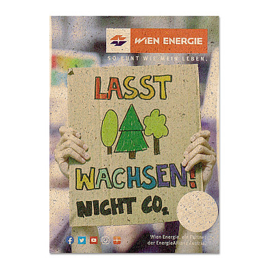 Samentütchen Mini - Graspapier - Gartenkresse, braun