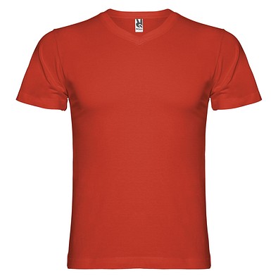 Samoyedo T-Shirt mit V-Ausschnitt für Herren, rot, XL