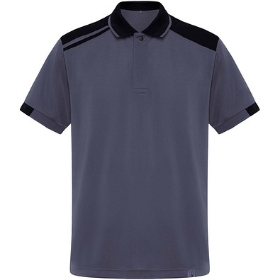 Samurai Kurzärmeliges Poloshirt mit antibakterieller Wirkung, 160 g/m2, unisex, blei/schwarz, M