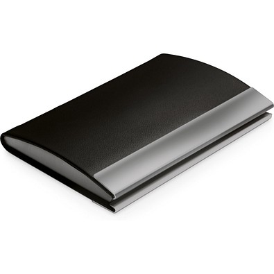 SANDLER. Metall- und PU-Kartenhalter, Schwarz