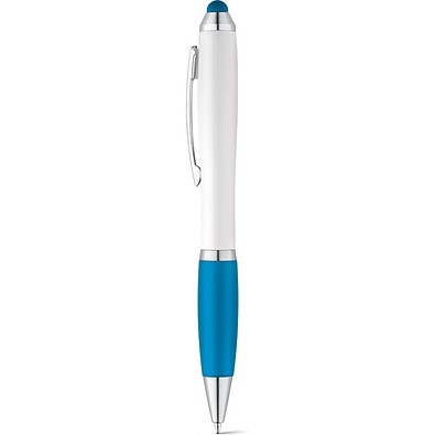 SANS. Kugelschreiber mit Drehmechanik und Metallclip, Hellblau