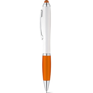 SANS. Kugelschreiber mit Drehmechanik und Metallclip, Orange