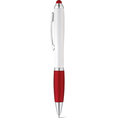 SANS. Kugelschreiber mit Drehmechanik und Metallclip, Rot
