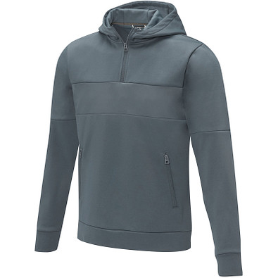 Sayan Kapuzenpullover mit halbem Reißverschluss für Herren, stahlgrau,  L