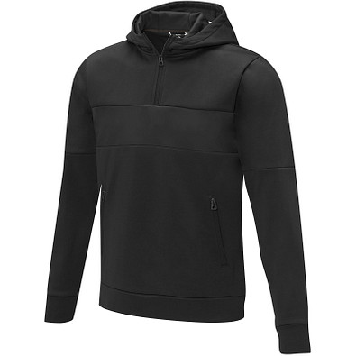 Sayan Kapuzenpullover mit halbem Reißverschluss für Herren, schwarz,  XL