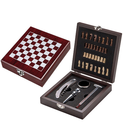 Schach-Weinset San Gimignano, braun