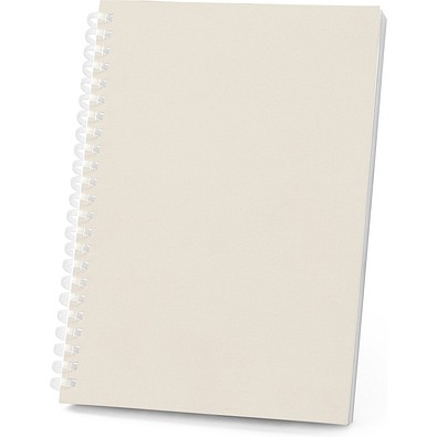 SCHILLER. Notizblock A5 mit flexiblem Cover, hergestellt aus 100 % Recyclingpapier, Hellgrau