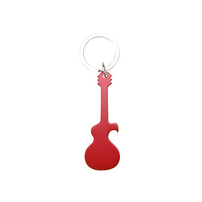 Schlüsselanhänger mit Flaschenöffner "Rockstar", rot