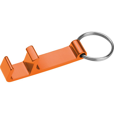 Schlüsselanhänger mit Flaschenöffner, orange