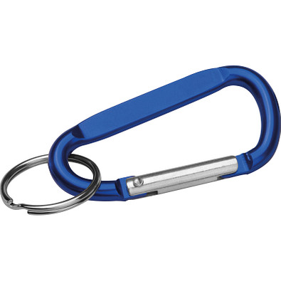 Schlüsselanhänger mit Karabinerhaken, blau
