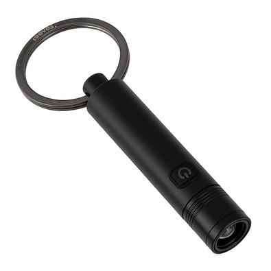 Schlüsselanhänger mit LED Taschenlampe REEVES-PORTO LIGHT, schwarz