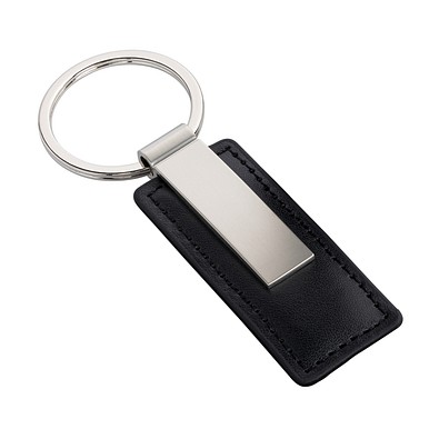 Schlüsselanhänger RE98-PERRIS RECTANGULAR, schwarz