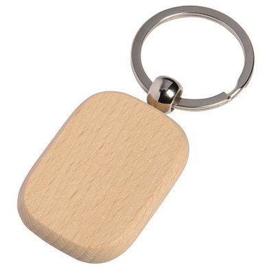 Schlüsselanhänger Holz, rechteckig