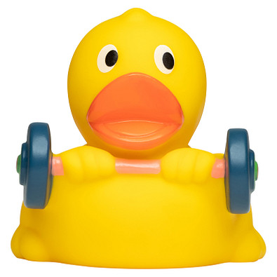 Schnabels® Bade-Ente Gewichtheber, bunt