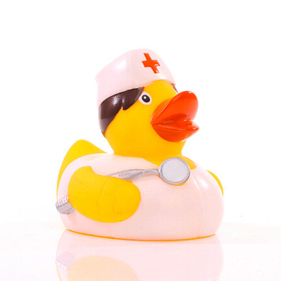 Schnabels® Bade-Ente Krankenschwester, gelb/weiß
