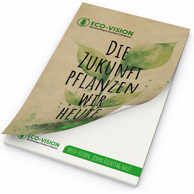 Schreibblock Cover Recycling, A4, 100 Blatt mit 2fach-Abheftlochung