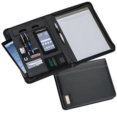 Schreibmappe Modern, DIN A4, schwarz