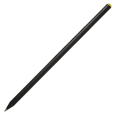 Bleistift schwarz mit Kristall, schwarz/gelb