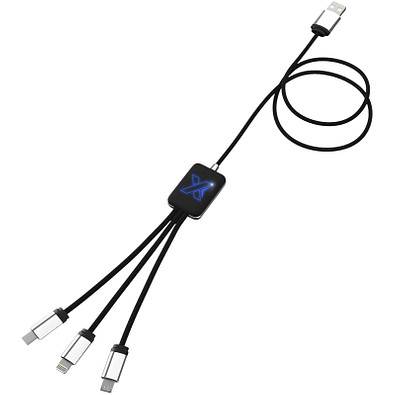 SCX.design C17 Easy to Use Ladekabel mit Leuchtlogo, blau