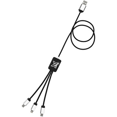 SCX.design C17 Easy to Use Ladekabel mit Leuchtlogo, schwarz