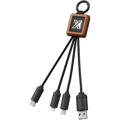 SCX.design C19 Easy to Use Kabel aus Holz mit Leuchtlogo, holz