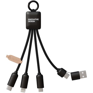 SCX.design C13 15W 5-in-1 Ladekabel, schwarz