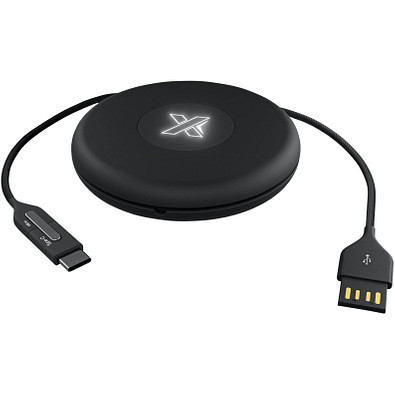 SCX.design C18 Travel Ladekabel mit Leuchtlogo, schwarz