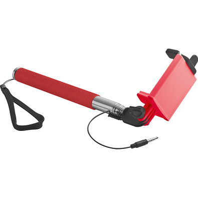 Selfiestick mit Auslöser und Trageschlaufe, Rot Selfiestick mit Auslöser und Trageschlaufe, Rot