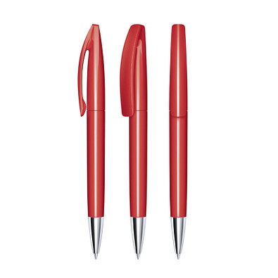 senator® Drehkugelschreiber Bridge Polished MT, blaue Mine, rot 186
