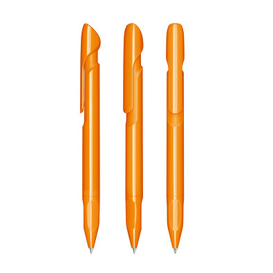 senator® Druckkugelschreiber Evoxx Polished Recycled, blaue Mine, orange
