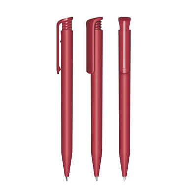 senator® Druckkugelschreiber Super Hit Matt, blaue Mine, rot 201