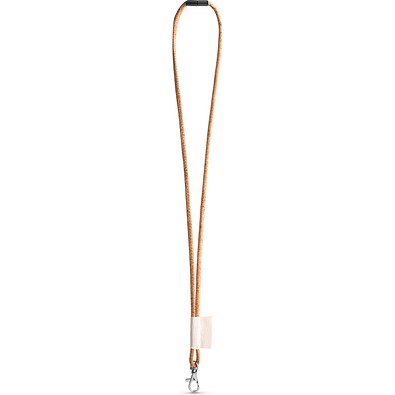 SET Lanyard CORK Long (Ø 5 mm) mit 9 mm Karabinerhaken und Ø 5 mm Sicherheitsverschluss, Natur