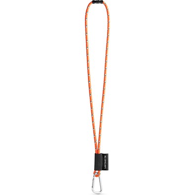 SET Lanyard NAUTIC Long (Ø 7 mm) mit 55 mm D-förmigem Karabiner und Ø 7 mm Sicherheitsverschluss, Orange Hexachrome