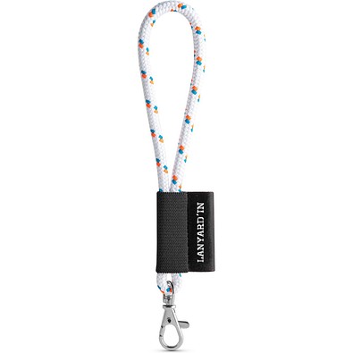 SET Lanyard NAUTIC Short (Ø 7 mm) Set mit 9 mm Schnappkarabiner, 301 - Weiß
