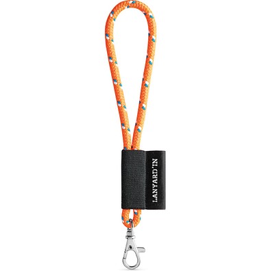 SET Lanyard NAUTIC Short (Ø 7 mm) Set mit 9 mm Schnappkarabiner, Orange Hexachrome