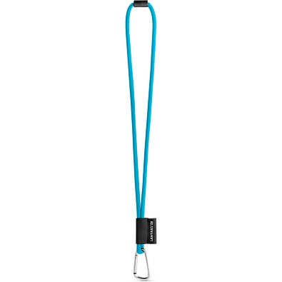 SET Lanyard TUBE Long (Ø 7 mm) mit 55 mm D-förmigem Karabiner und Ø 7 mm Sicherheitsverschluss, 304 - Hellblau