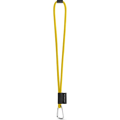 SET Lanyard TUBE Long (Ø 7 mm) mit 55 mm D-förmigem Karabiner und Ø 7 mm Sicherheitsverschluss, 310 - Gelb