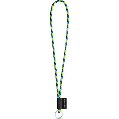 SET Lanyard TUBE Long (Ø 7 mm) mit Ring Ø 32 mm, Gelb Hexachrome/Königsblau