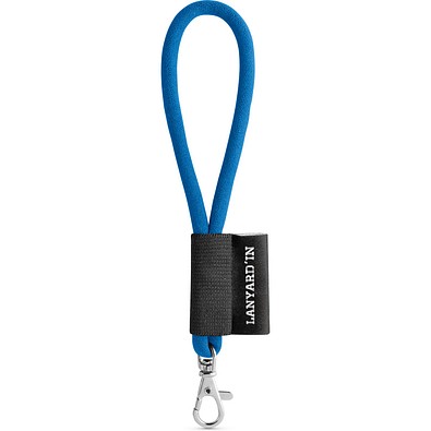 SET Lanyard TUBE Short (Ø 7 mm) mit 9 mm Schnapperkarabiner, 303 - Blau