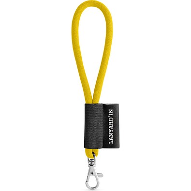 SET Lanyard TUBE Short (Ø 7 mm) mit 9 mm Schnapperkarabiner, 310 - Gelb